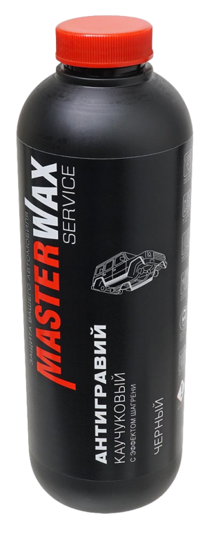 Антигравий MW SERVICE 314 с эффектом шагрени каучуковый черный 1 л